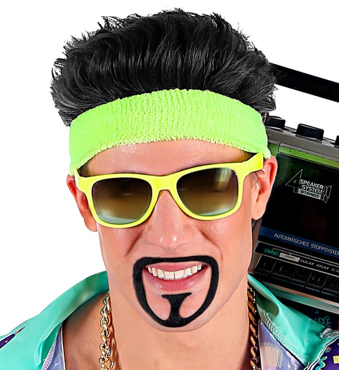 Snor Baard Stoppel Zwart Gangster Sjeik Carnaval
