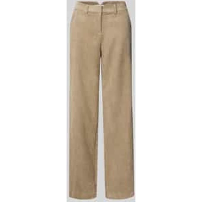 Straight leg corduroy broek met structuurmotief