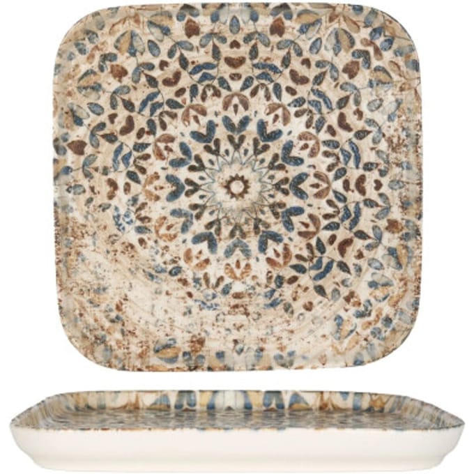 Rinart Serveerschaal - Aztec - Porselein - 22x22 cm - set van 2