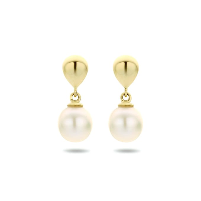 Marie Celeste oorhangers parel - 5 - Goud