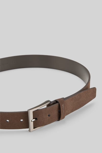 strellson riem Leather Belt 3,5 W80 Dark Brown donkerbruin