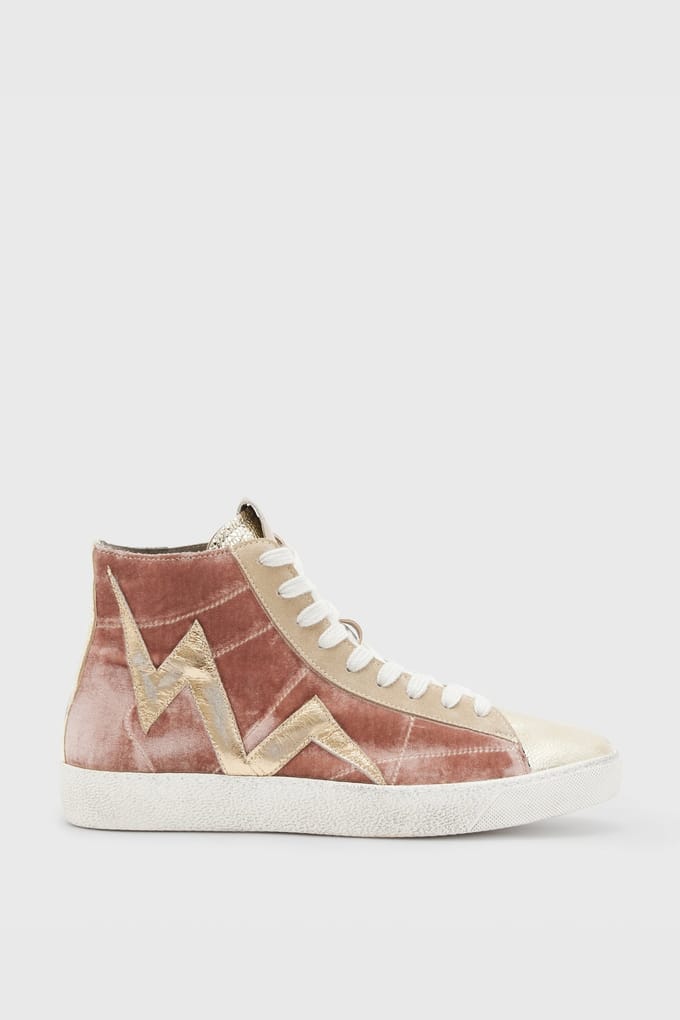 AllSaints Tundy Bolt High Top Pink Größe: 37 | Trainers Outlet | Damen | Rosa