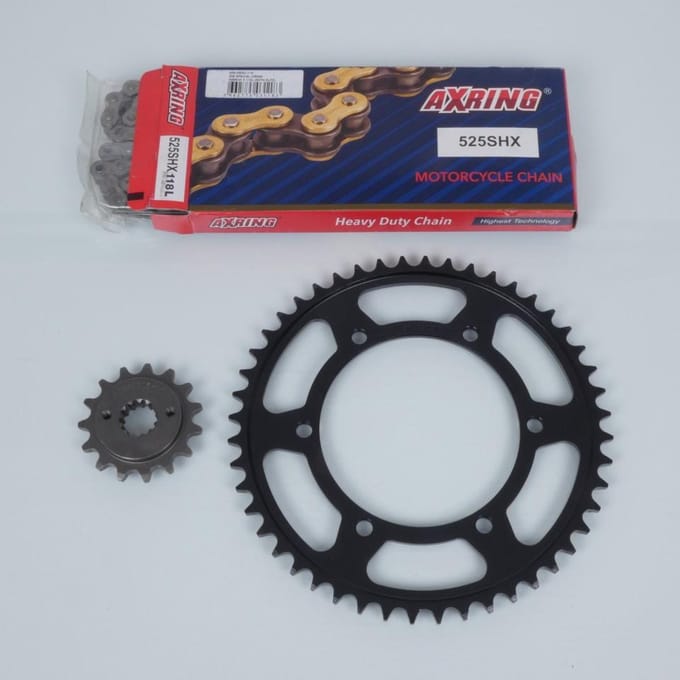 Kit chaîne Axring pour Moto Honda 650 XL V TRANSALP RD10/11 2000 à 2007 Neuf