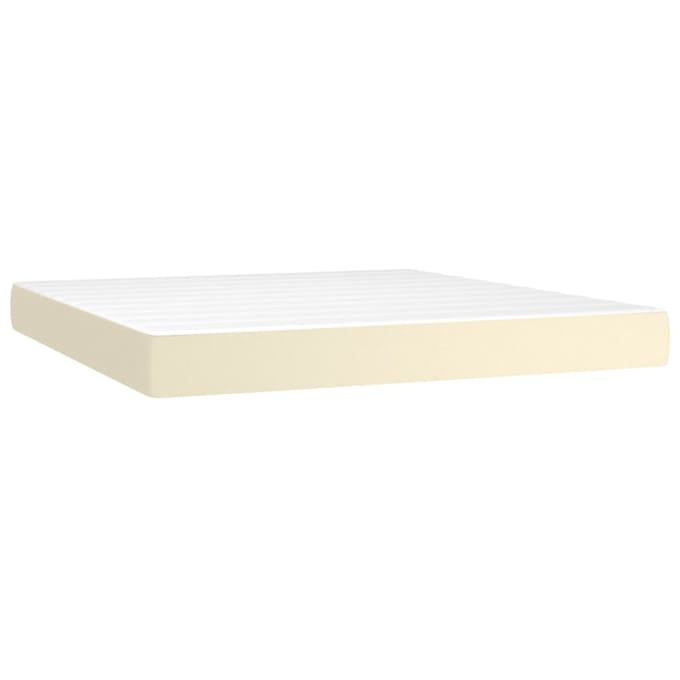 vidaXL - Pocketvering - Bedmatras - Medium - 160 - x - 200 - cm - 20 - cm - Crèmekleurig