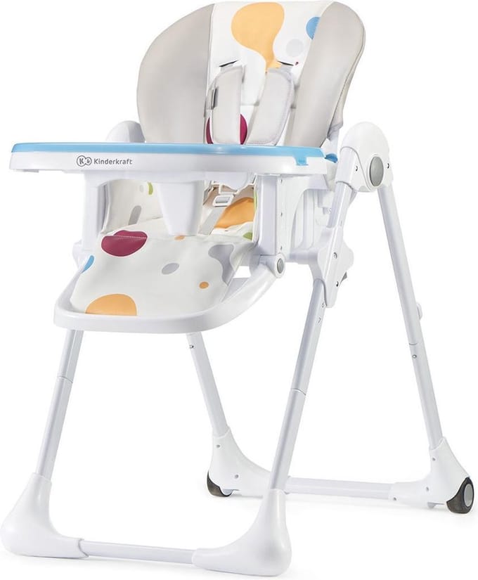 Kinderkraft YUMMY - Kinderstoel - In hoogte verstelbaar - Inklapbaar - 5-Puntsgordel - Multicolor