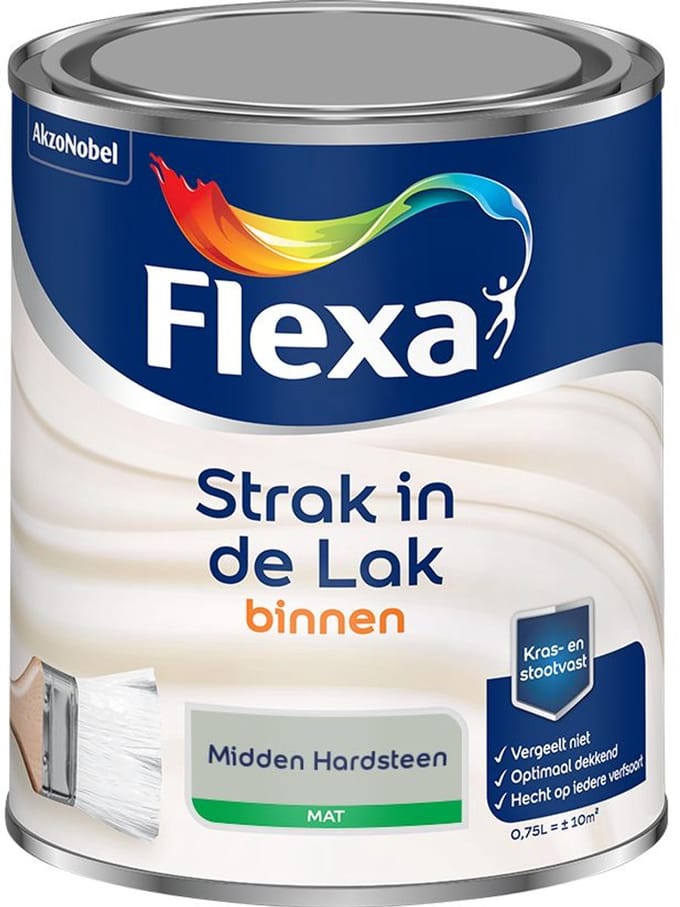 Flexa - Strak In De Lak Binnenlak Mat - Midden Hardsteen - Mengverf - 750 Ml