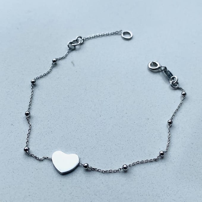 Minimalistische armband hart | AG925