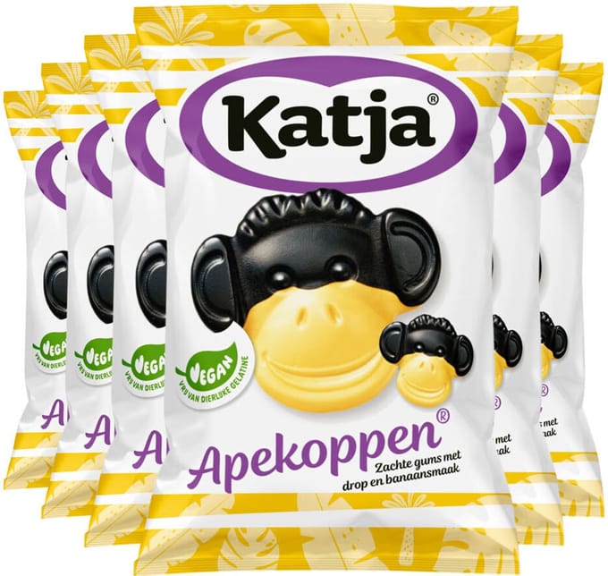 Katja - Apekoppen - 6 x 125 gr - Voordeelverpakking