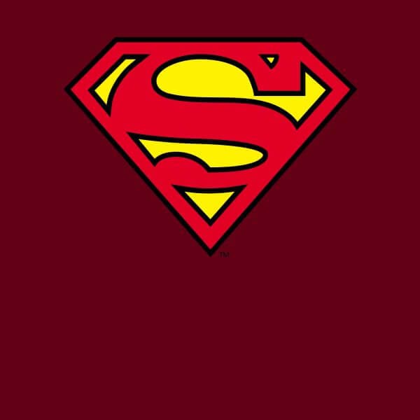 Official Superman Shield Women's T-Shirt - Burgundy - M