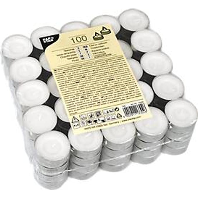 Theelichtjes - wit - 100 st