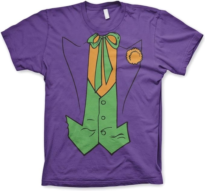 DC Comics Batman Heren Tshirt -L- The Joker Suit Paars