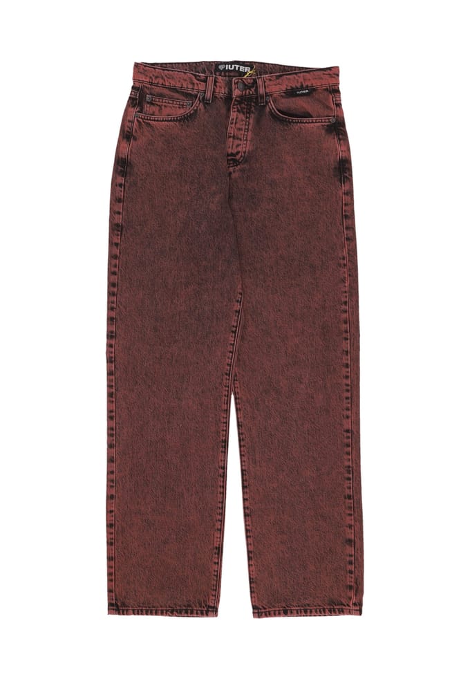 Herenjeans Losse denimbroek Baksteen
