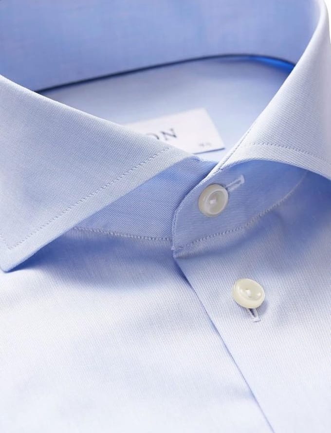 Overhemd Eton lichtblauw effen super slim