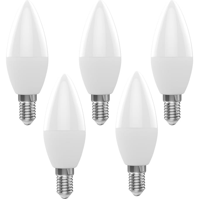 WiFi Slimme Lamp RGB+W+C LED Kaarslamp 5W E14 Dimbaar Licht Telefoon APP SmartLife/Tuya Afstandsbediening 5pcs beige