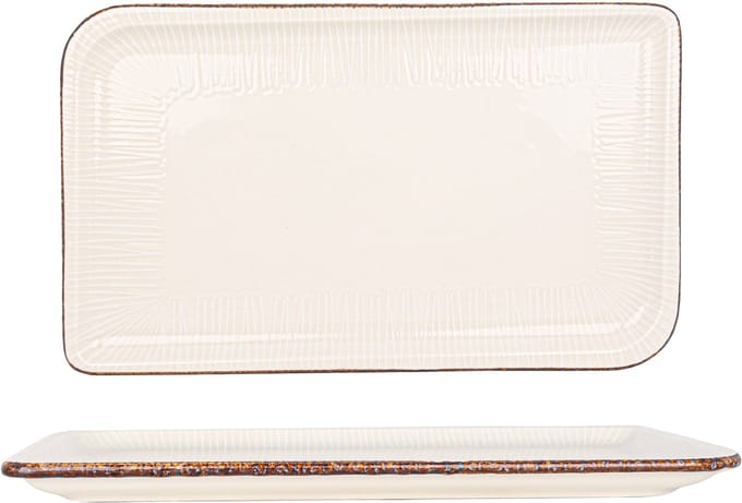 By Bone Serveerschaal - Grace - Porselein - 30x17.5 cm - set van 2