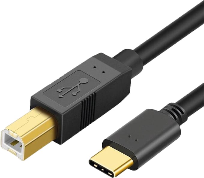 USB C naar USB B Kabel - Printerkabel - Datakabel voor Harde Schijven - USB-C naar USB B 2.0 Kabels - Universeel