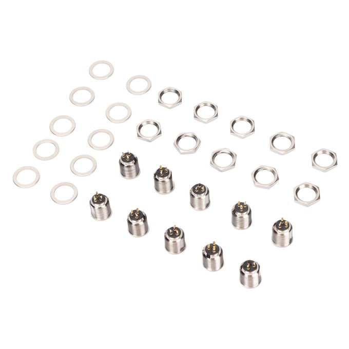 Mini XLR 3 broches mâle Jack Socket Connecteur Câble XLR Mâle Socket Base Connecteur D pour Panneau de Châssis white
