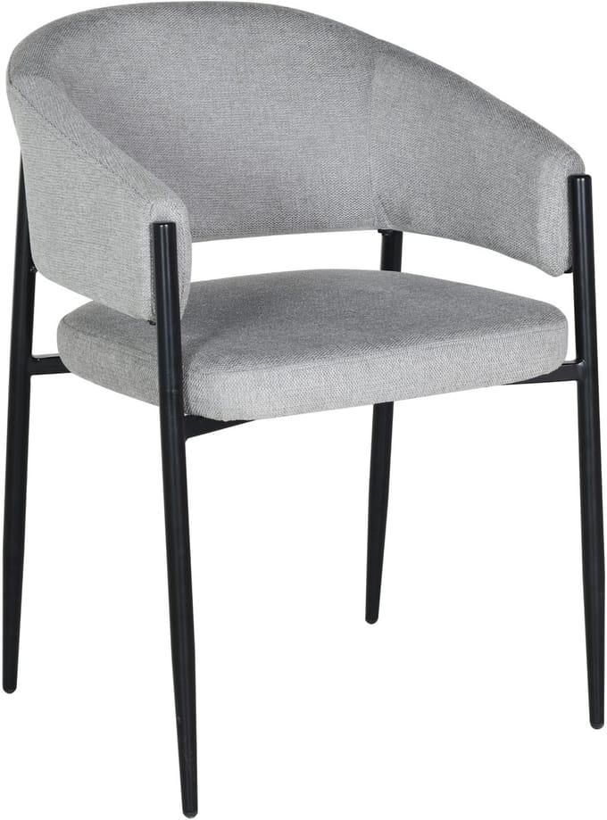 ExitoDesign SARANO - Gestoffeerde Eetkamerstoel - Grijs - Ergonomisch Ontwerp