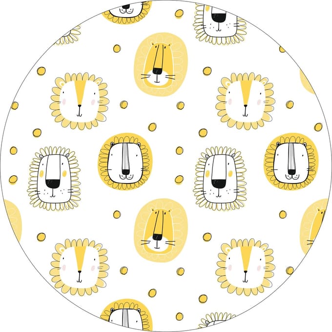 Vinyl | Vloerkleed vinyl rond | Leo | 95 cm Rond