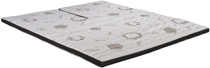 Split-topdekmatras Traagschuim NASA Bamboo Intense luxe - 140x200 - 7 cm dik - Anti-Allergie