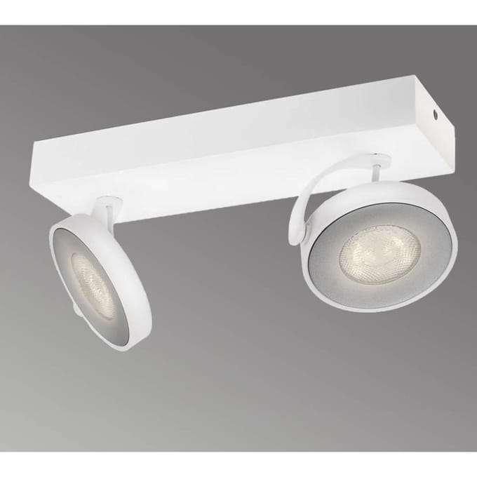 Philips LED spot Clockwork in wit met twee lichtbronnen