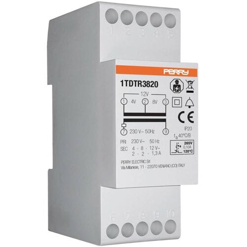 Wallair 1TDTR3820 Beltransformator 4 V, 8 V, 12 V 2 A