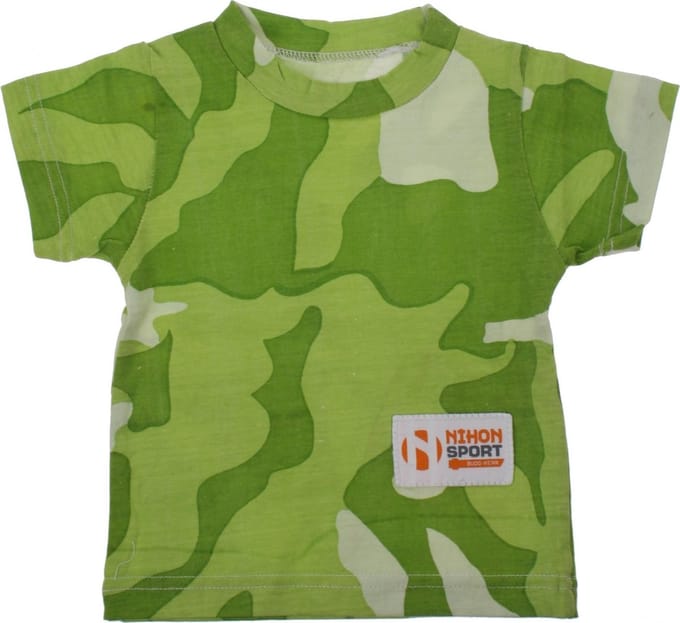 Nihon T-shirt Camouflage Jongens Polyester Groen 35 Cm