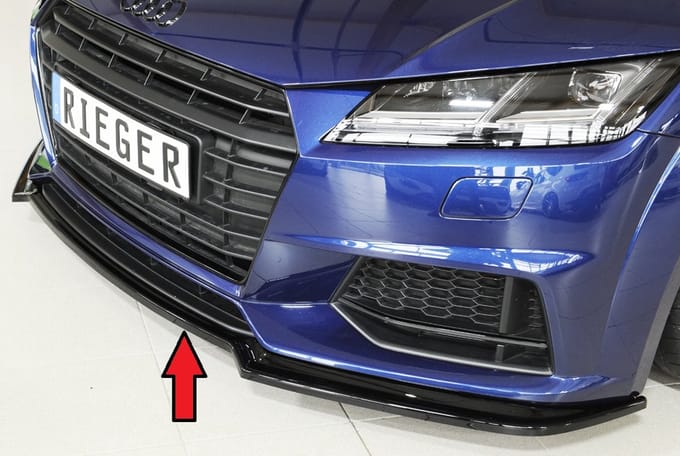RIEGER - PERFORMANCE FRONT SPLITTER LIP -  AUDI TT / TTS 8J - GLOSS BLACK