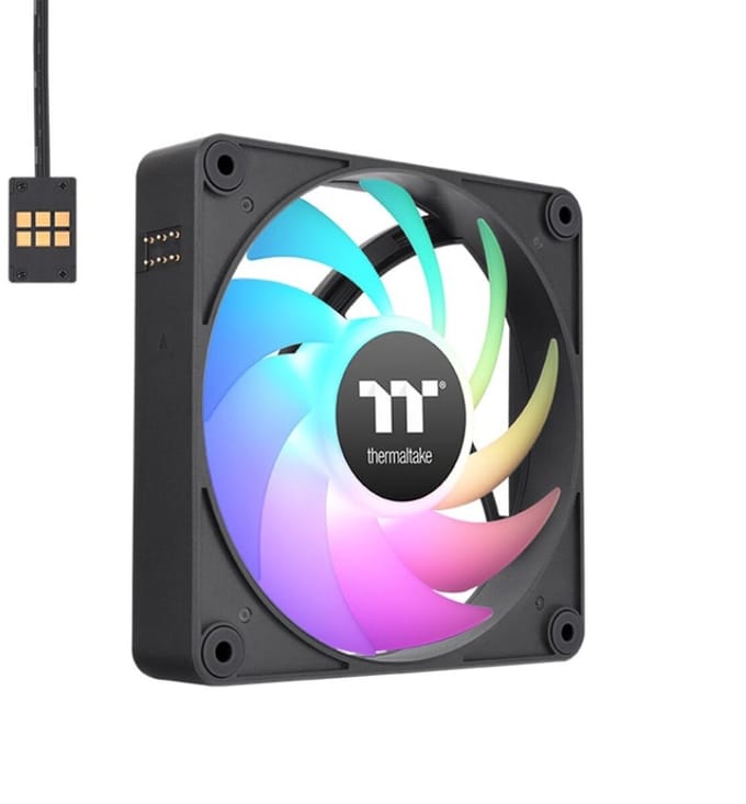 Thermaltake CT120 EX ARGB Sync - Ventilator Koeler voor PC - 3x120mm - PWM 500-2000 RPM - Zwart