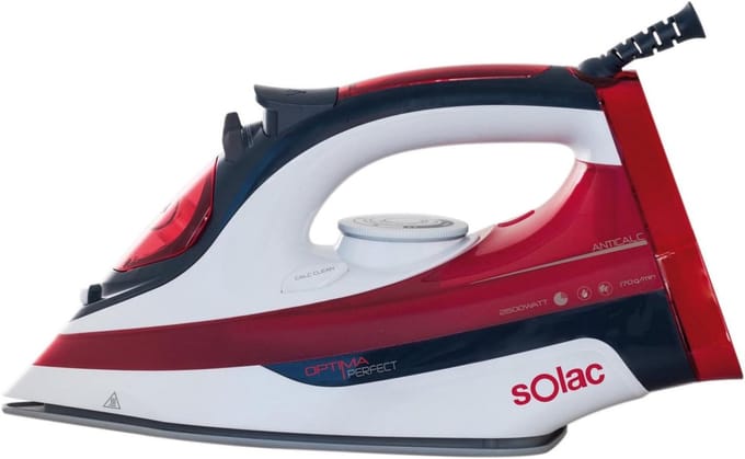 Stoomstrijkijzer - Strijkapparaat - Kreukels Verwijderen - Keramische zool - 2600 Watt - Rood Wit