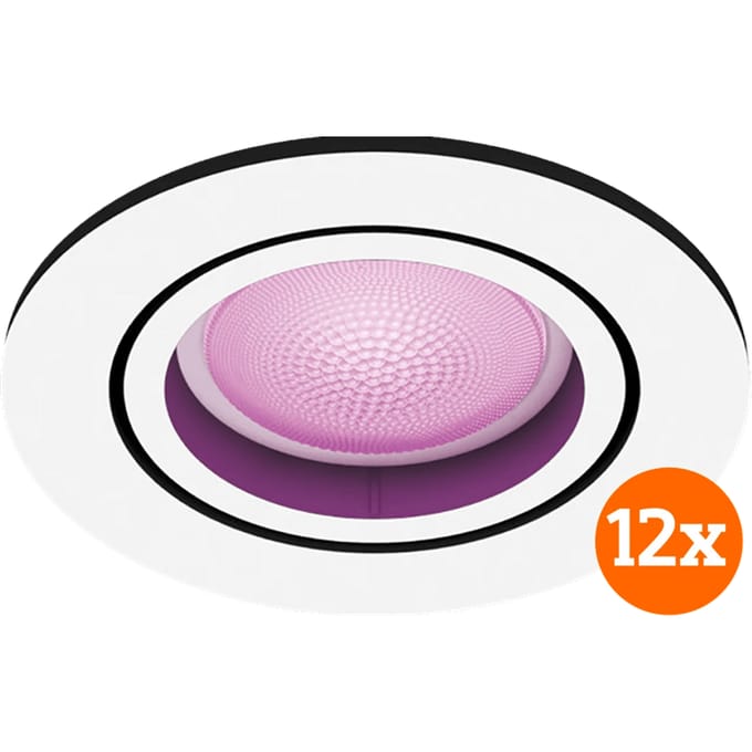 Philips Hue Centura inbouwspot White and Color - rond - Wit - 12-pack