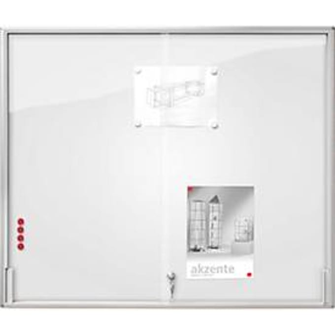 BST MEDIA ST vitrinekast, voor binnen, gehard veiligheidsglas, schuifdeur, displayformaat 21x DIN A4