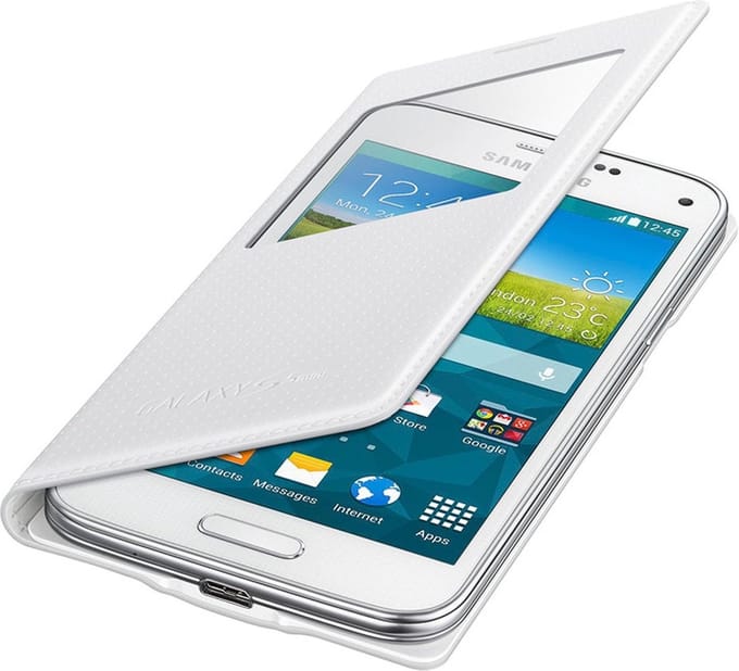 Samsung S view cover punch - wit - voor Samsung G800 Galaxy S5 Mini