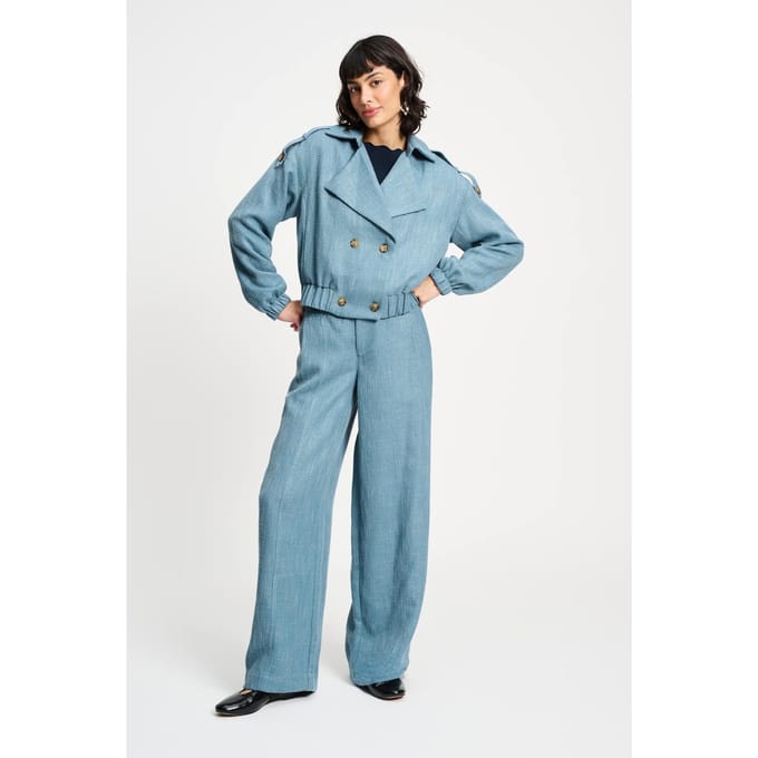 POM Amsterdam Jacket - Bouclé Dawn Blue Taglia: 34 | Giacche corte Outlet | Donna | Blu