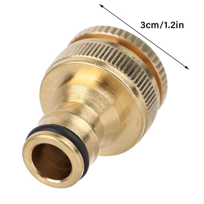 3/4 Messing Snelkoppeling Slangconnector Waterleidingadapter voor Thuis Tuin beige