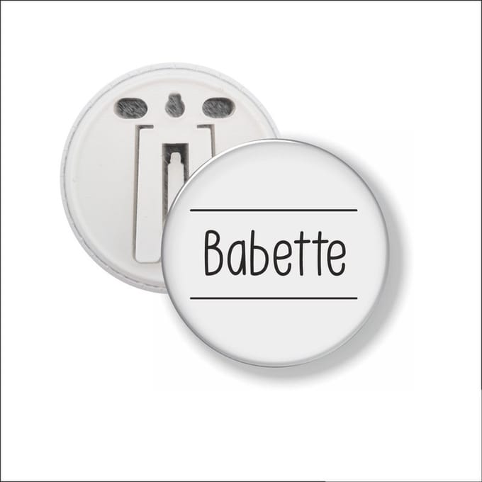 Button Met Clip 58 MM - Babette