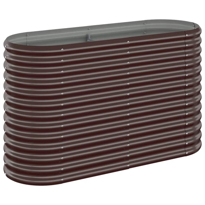 vidaXL - Plantenbak - 114x40x68 - cm - gegalvaniseerd - staal - bruin