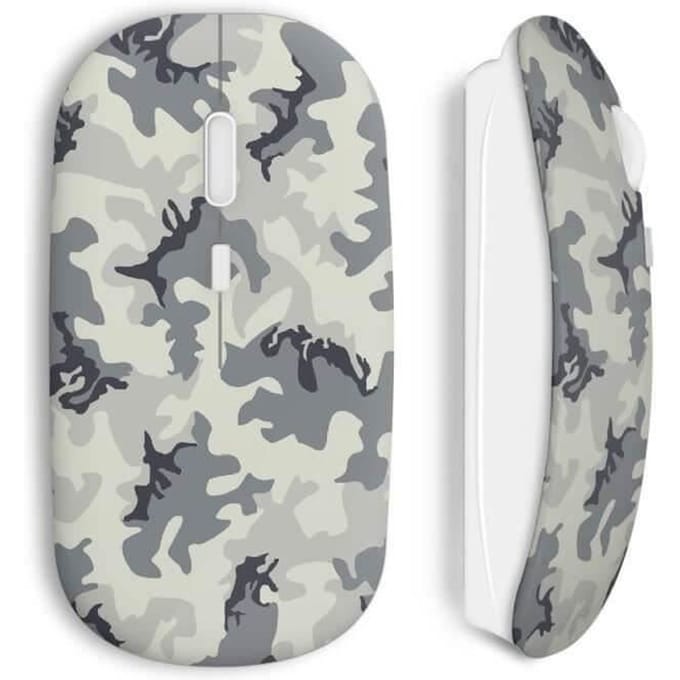 Grijze militaire draadloze muis