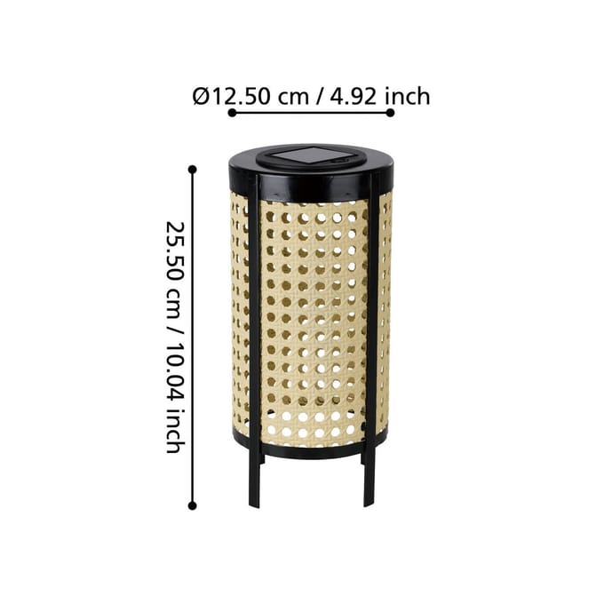 EGLO LED tafellamp 48929, hoogte 26 cm, zwart/beige