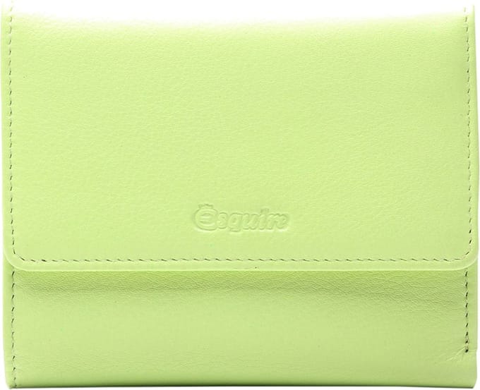 Esquire Leren Portemonnee Viktoria Flap Wallet Lime Lichtgroen