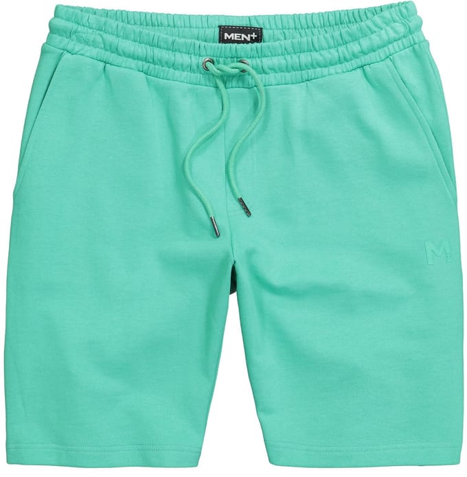 Men Plus - Heren - Sweatbermuda basic elastische tailleband - Smaragdgroen - Maat L