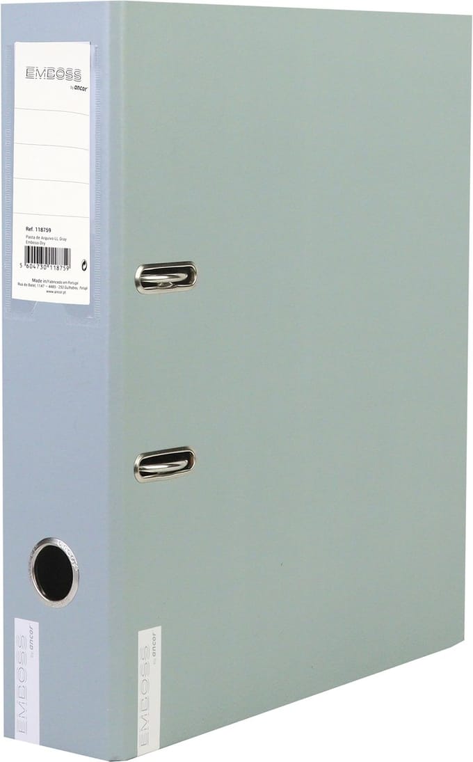 Ancor Ordner EMBOSS DRY A4 2R 8cm Gray