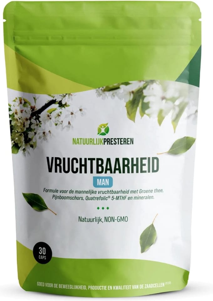 Vruchtbaarheid Man - Supplement Verhogen Kwaliteit Sperma - Actief Foliumzuur (B11) Mannen - Sperma Pillen - Zink, Selenium, D3 en extracten - 1 maand