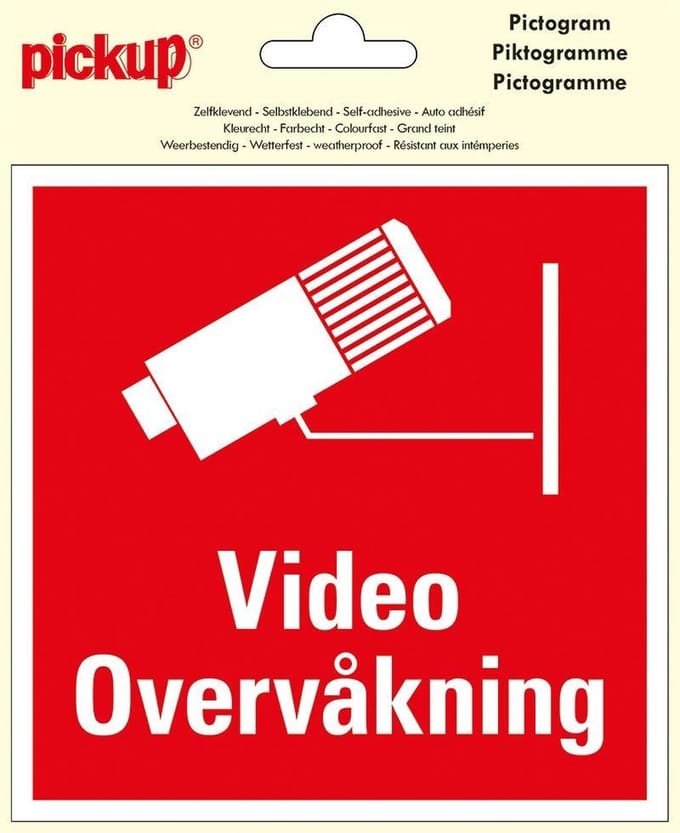 Pickup Pictogram 15x15 - VIDEO OVERVÅKNING
