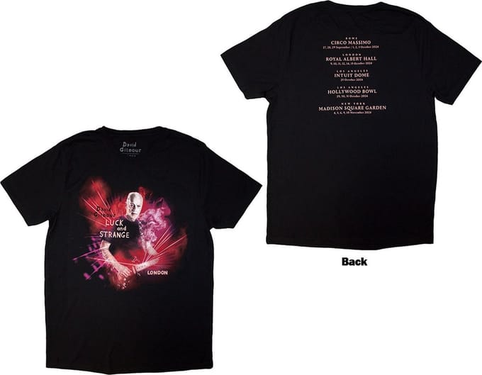 David Gilmour - Luck & Strange London Heren T-shirt - M - Zwart