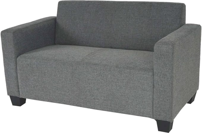 2-zits bank Lyon loungebank stof/textiel ~ grijs