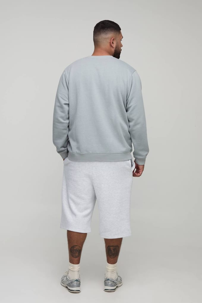Plus Limited Edition Print Spray Wash Regular Fit Sweater | Charcoal | Size 2XL