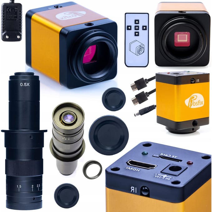 Rosfix Microscoopcamera Set PEGASUS Pro KMPP-HDMI-TF - 12MP HDMI 720P - C-Mount 180x Objectief