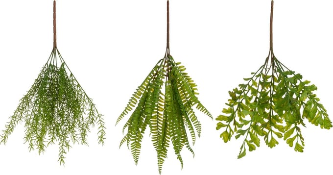 J-Line decoratie tak Varen - kunstsof - groen - 3 stuks