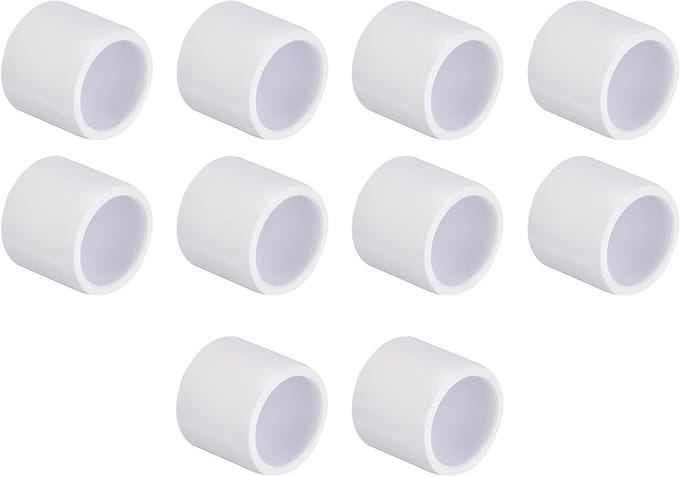10 Stuks 1/2 Inch PVC Pijp Eindkap Fitting, Plug Adapter voor DIY Planken en Tuinondersteuning, Geschikt voor Opslagstructuren